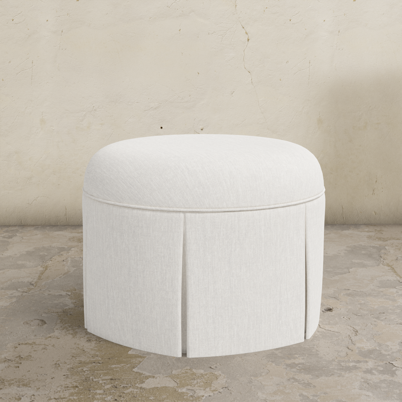 Ely Skirted Ottoman