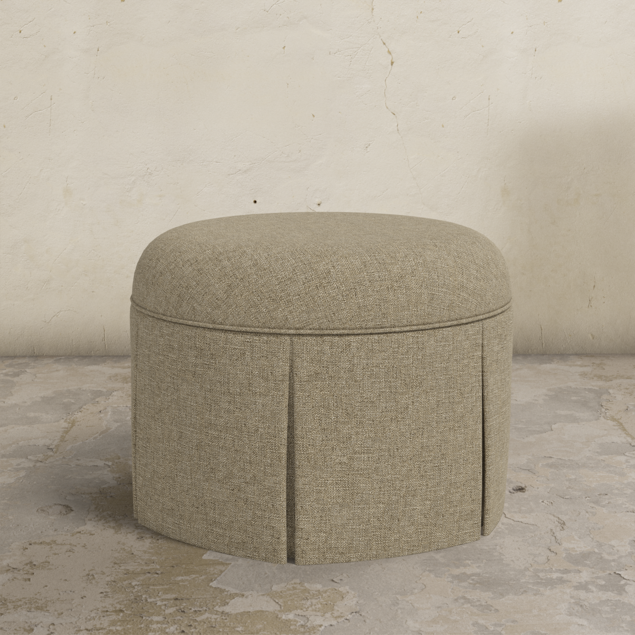 Ely Skirted Ottoman