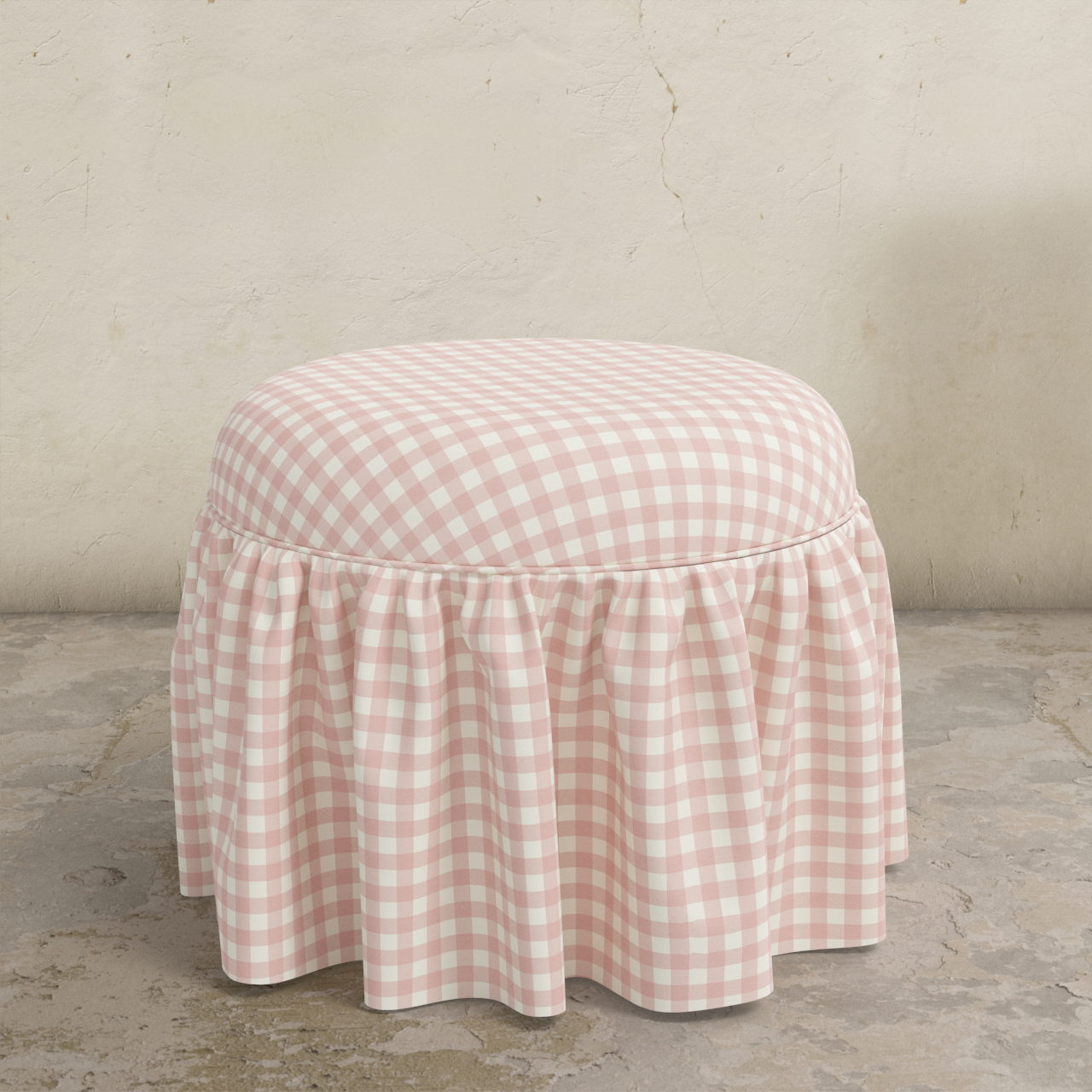 Eloise Ruffle Ottoman