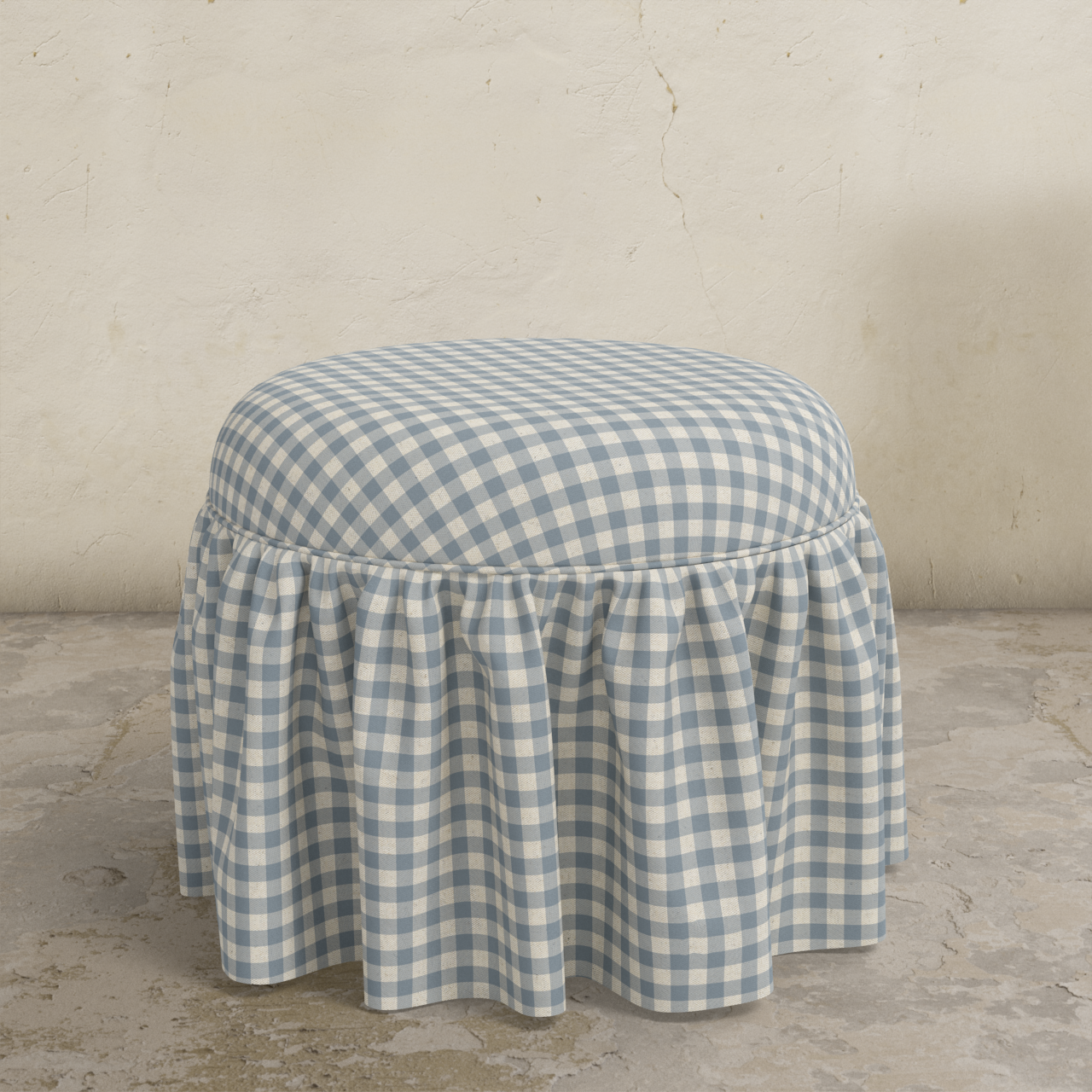 Eloise Ruffle Ottoman