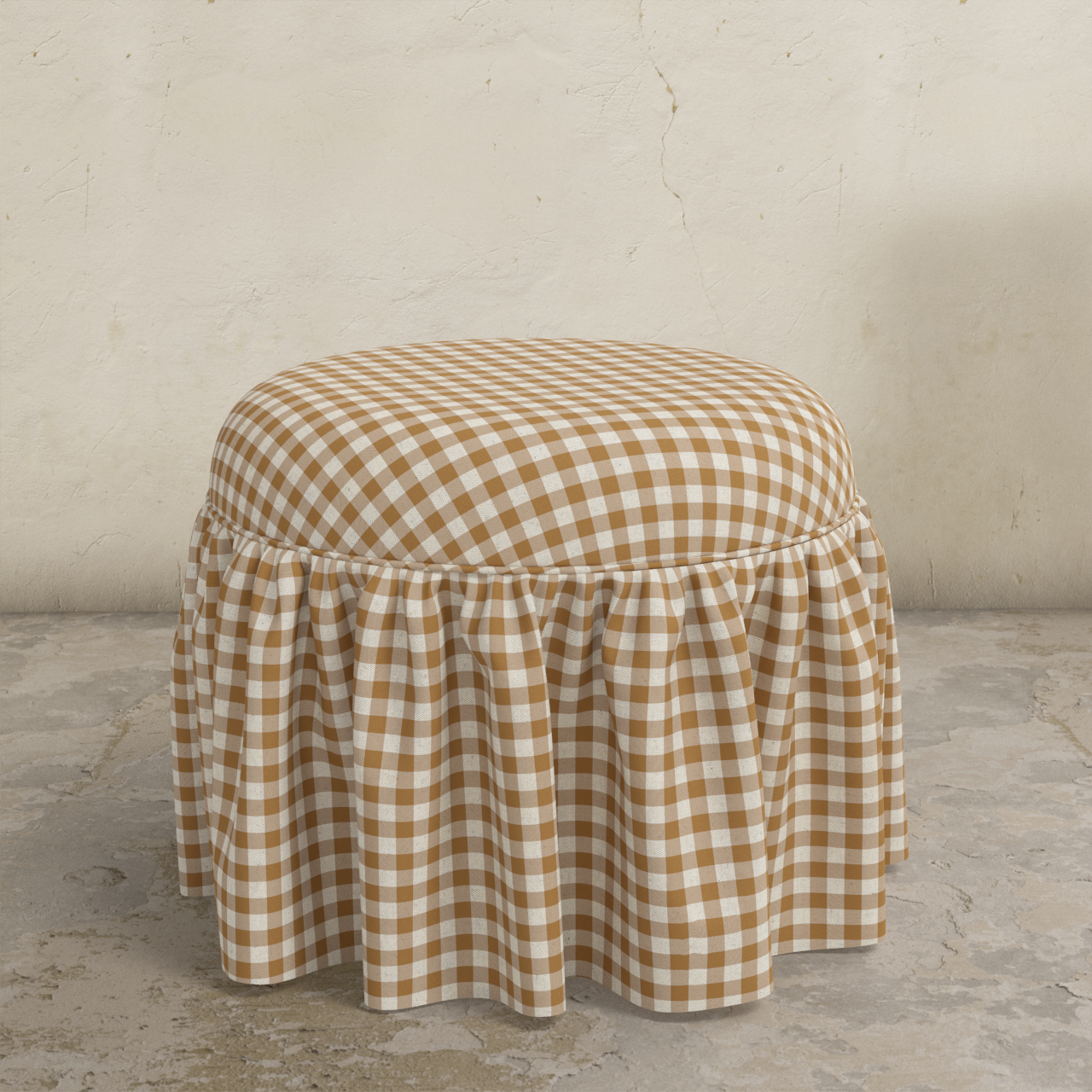 Eloise Ruffle Ottoman