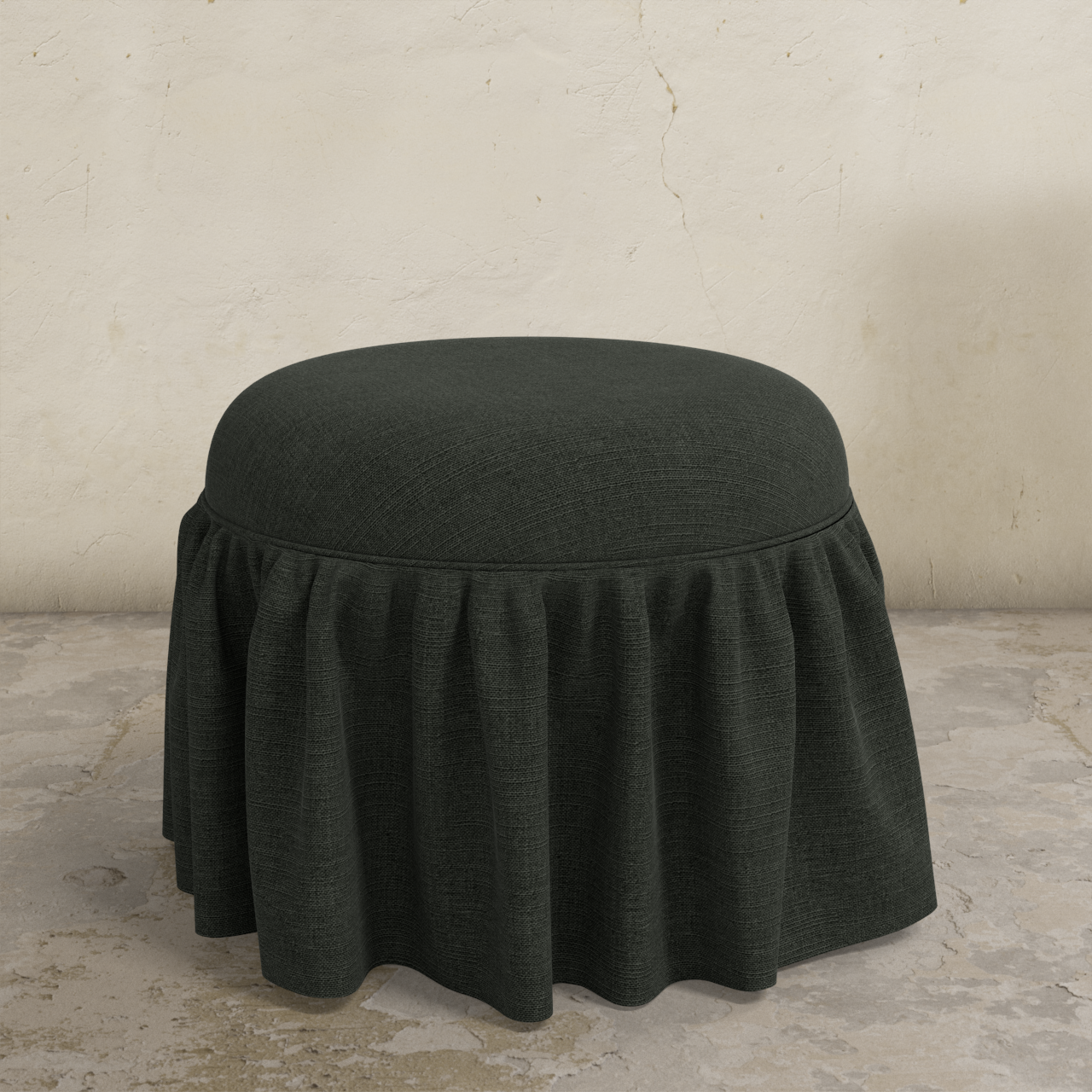Eloise Ruffle Ottoman
