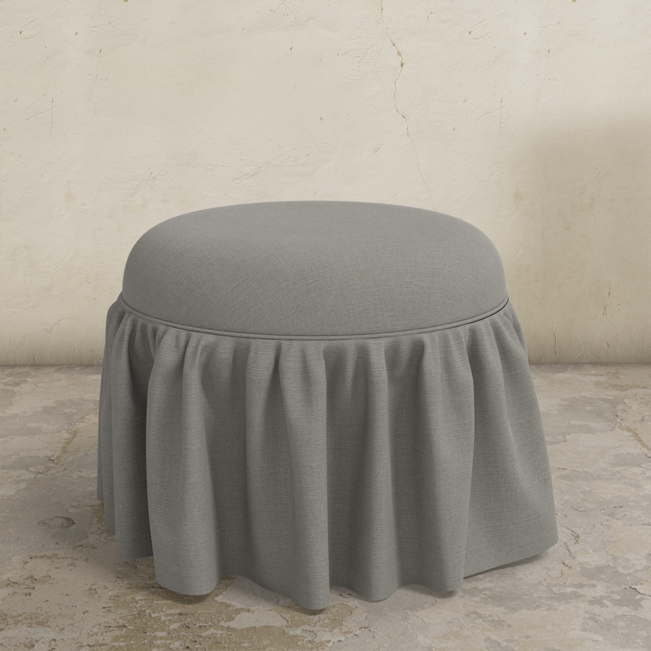 Eloise Ruffle Ottoman