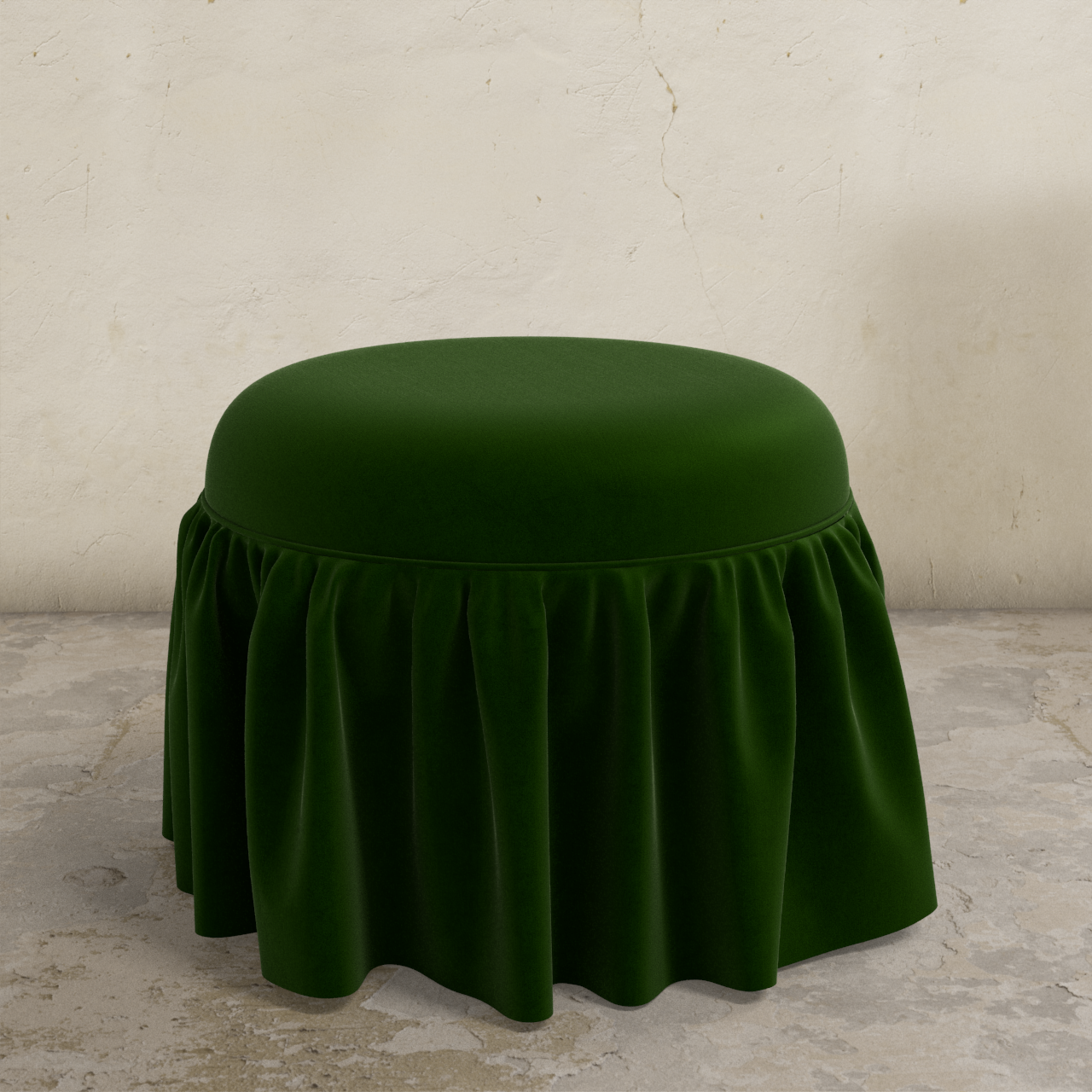 Eloise Ruffle Ottoman
