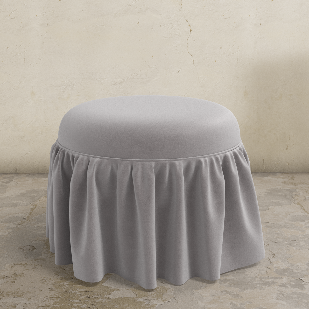 Eloise Ruffle Ottoman