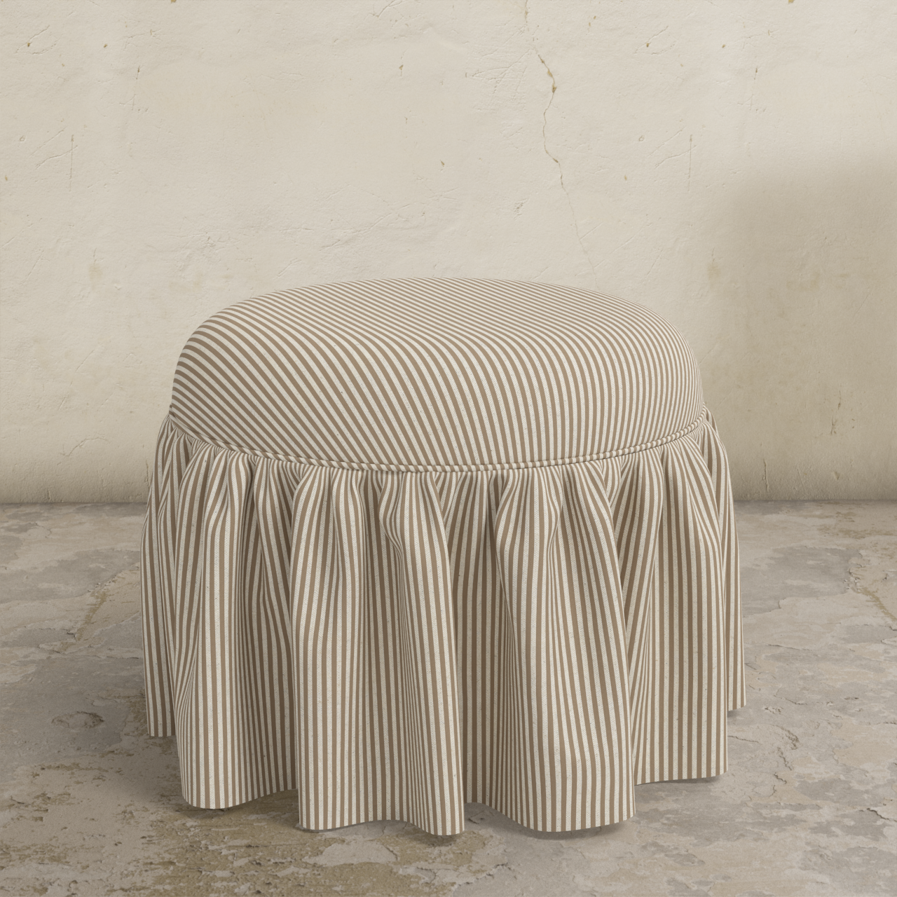Eloise Ruffle Ottoman