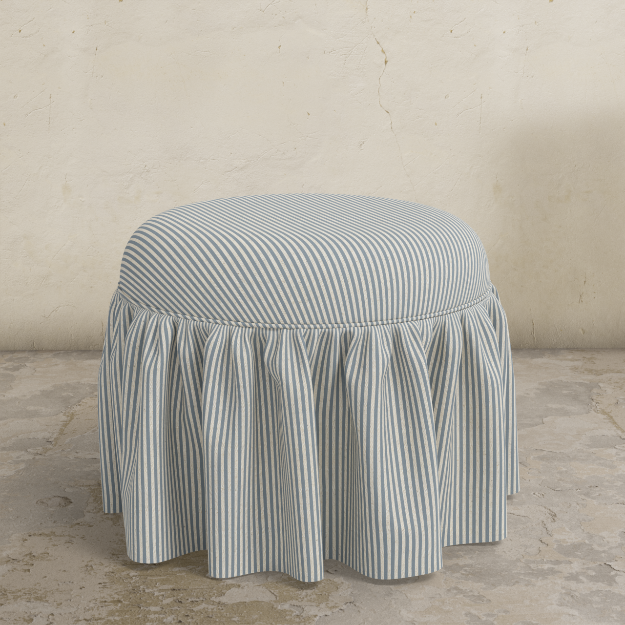 Eloise Ruffle Ottoman