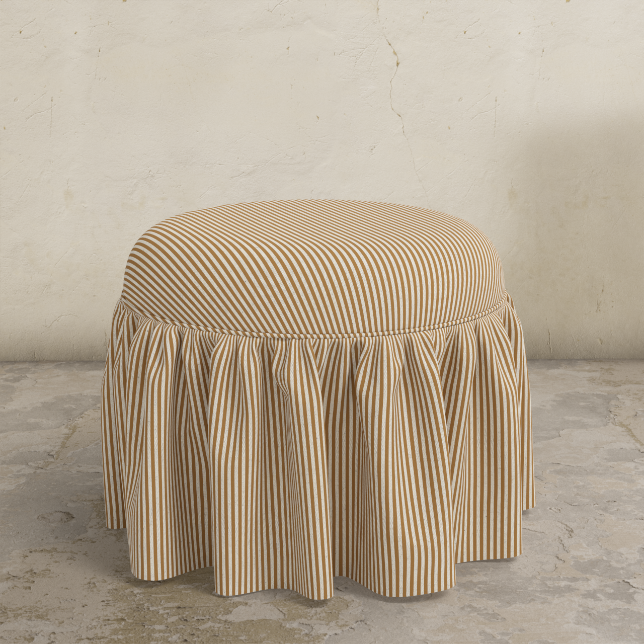 Eloise Ruffle Ottoman