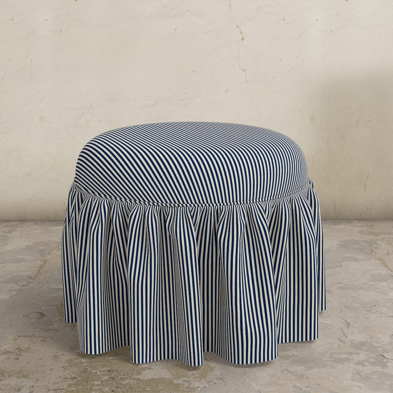 Eloise Ruffle Ottoman
