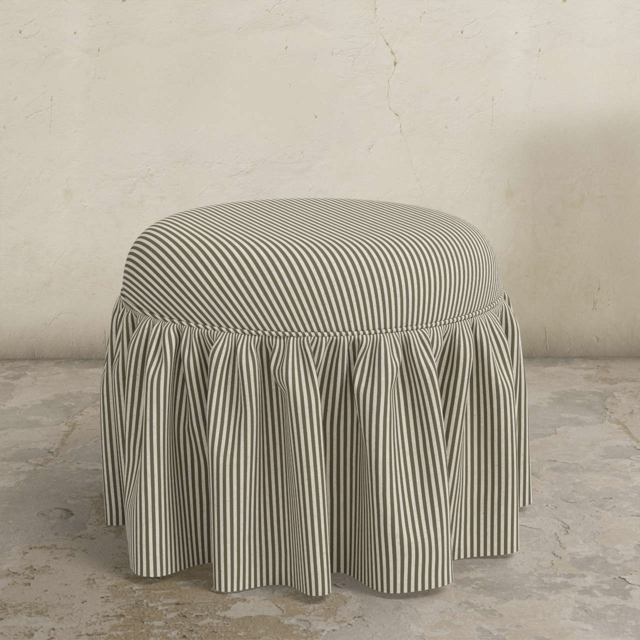 Eloise Ruffle Ottoman