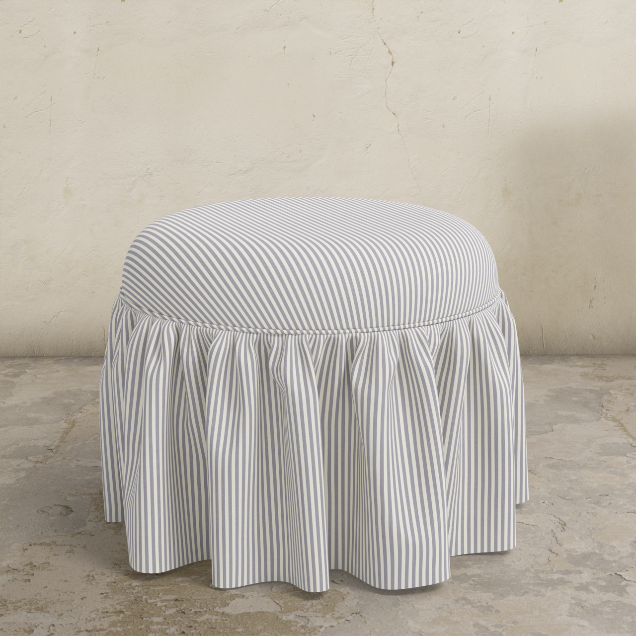 Eloise Ruffle Ottoman