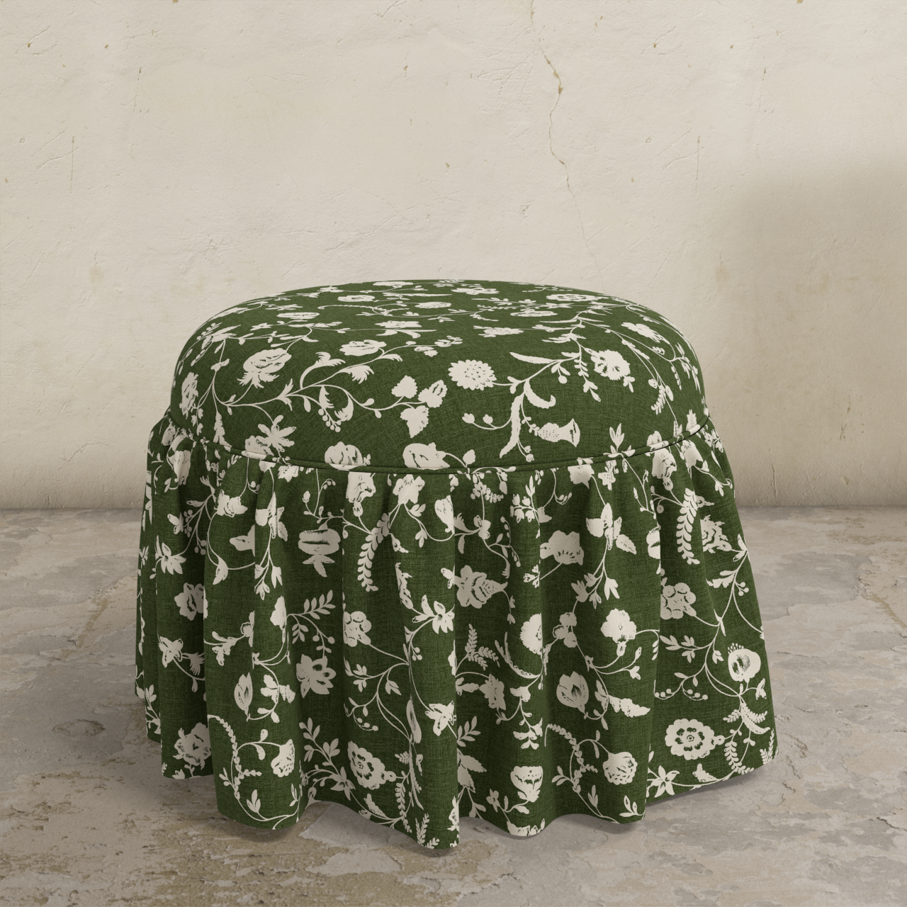 Eloise Ruffle Ottoman