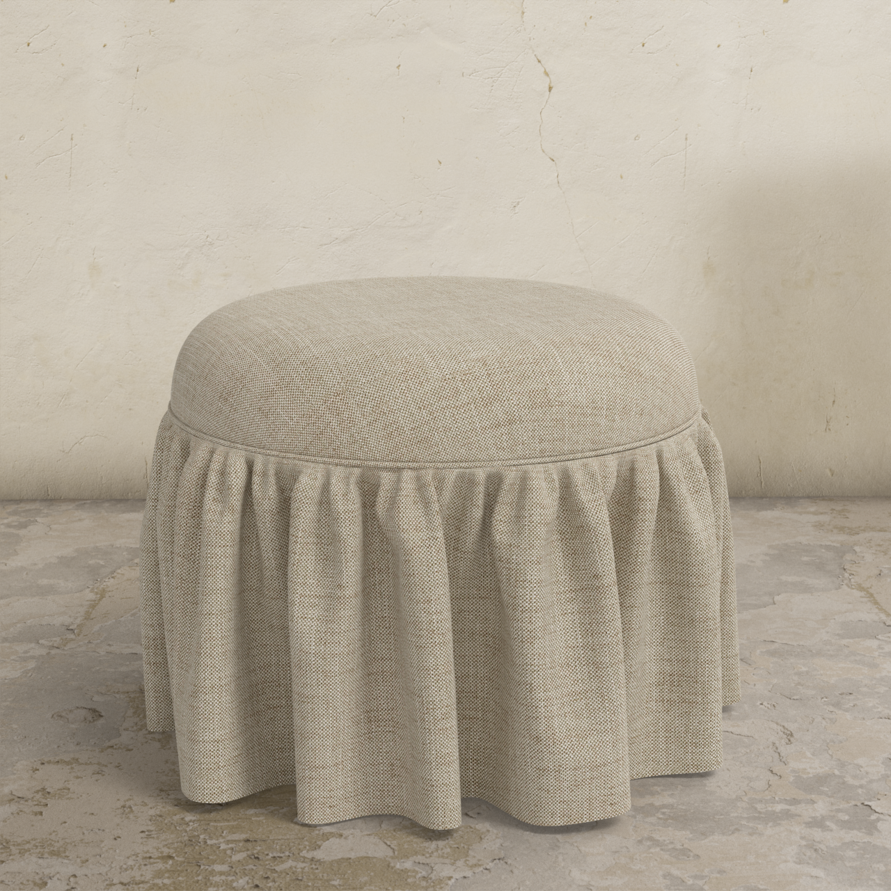 Eloise Ruffle Ottoman