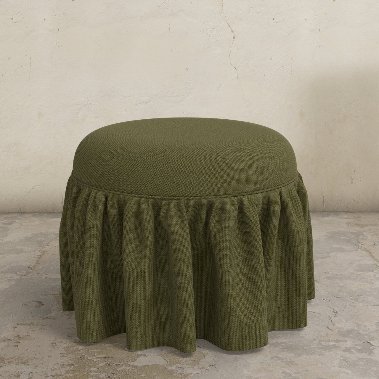 Eloise Ruffle Ottoman