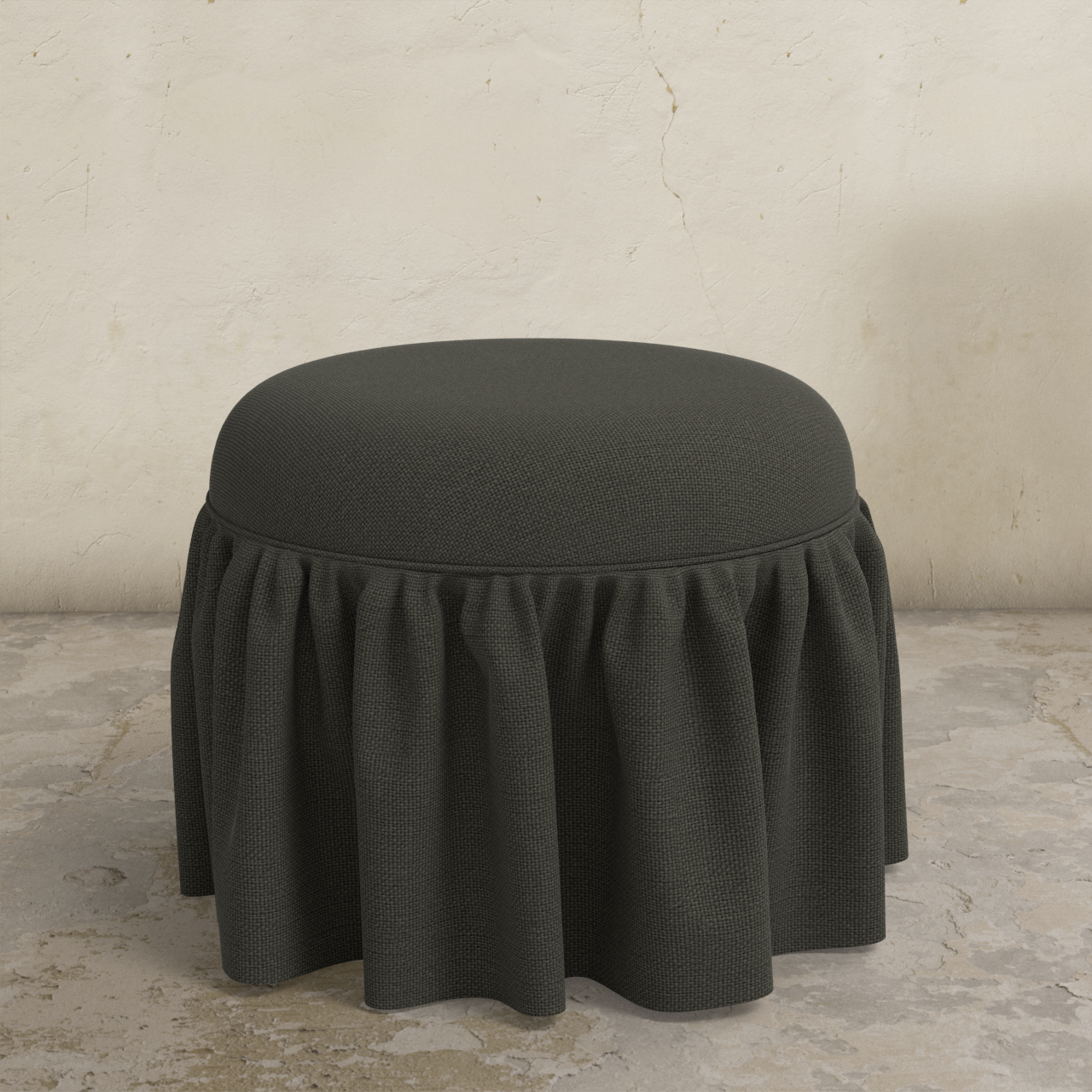 Eloise Ruffle Ottoman