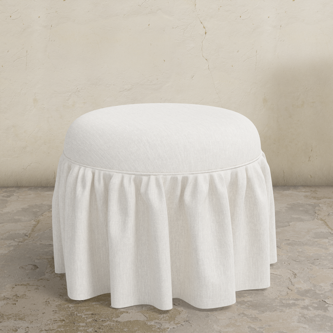 Eloise Ruffle Ottoman