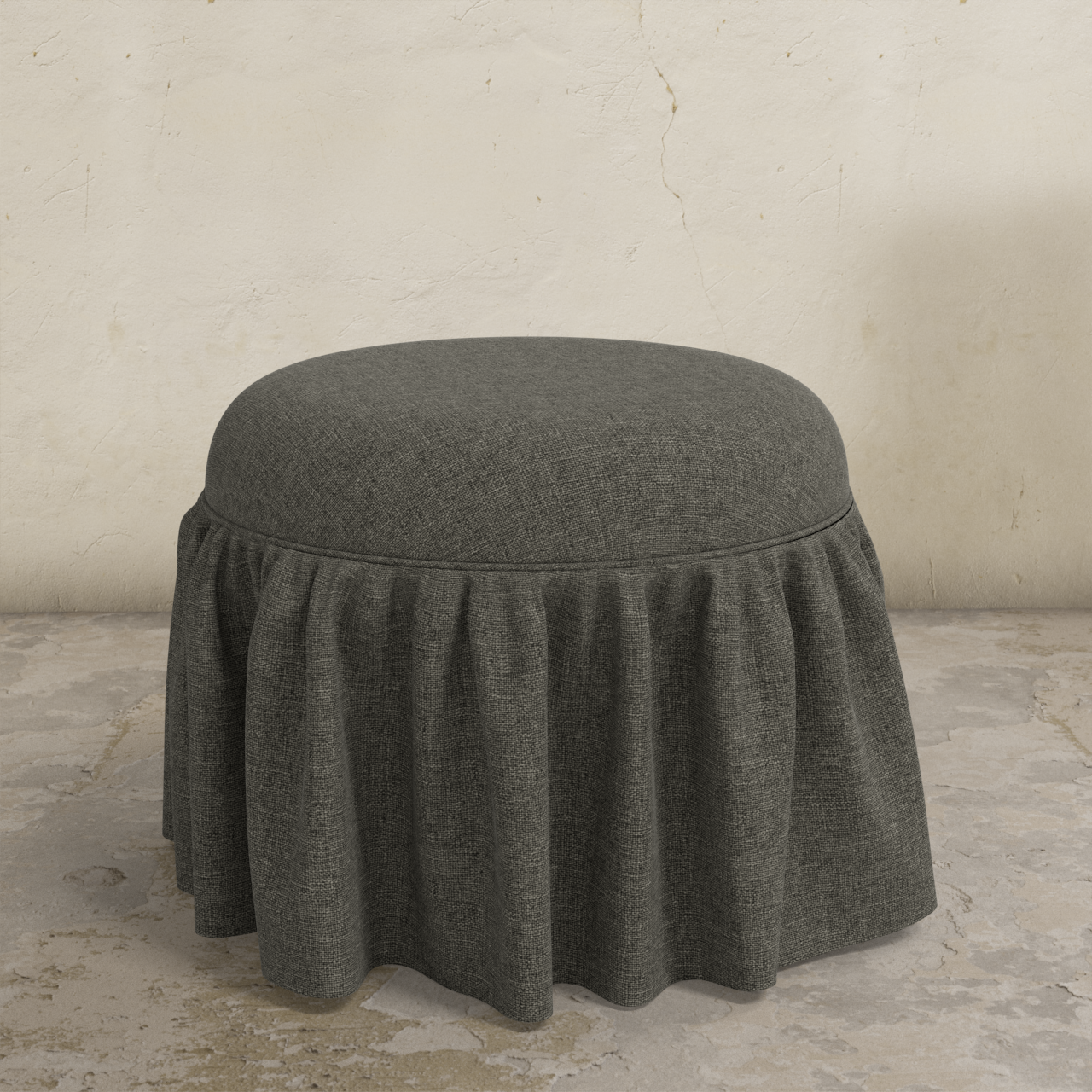 Eloise Ruffle Ottoman