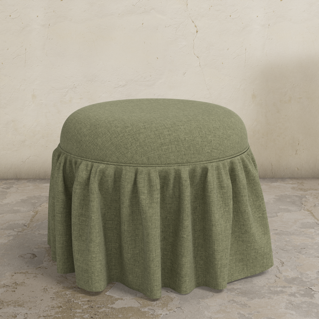 Eloise Ruffle Ottoman