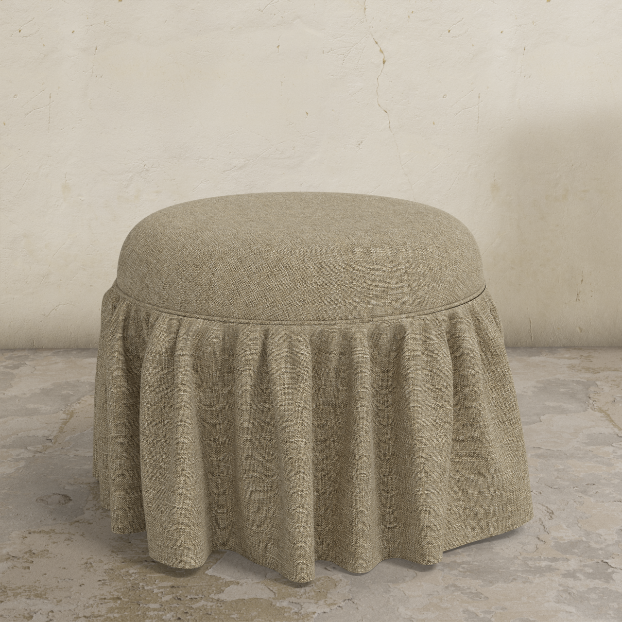 Eloise Ruffle Ottoman