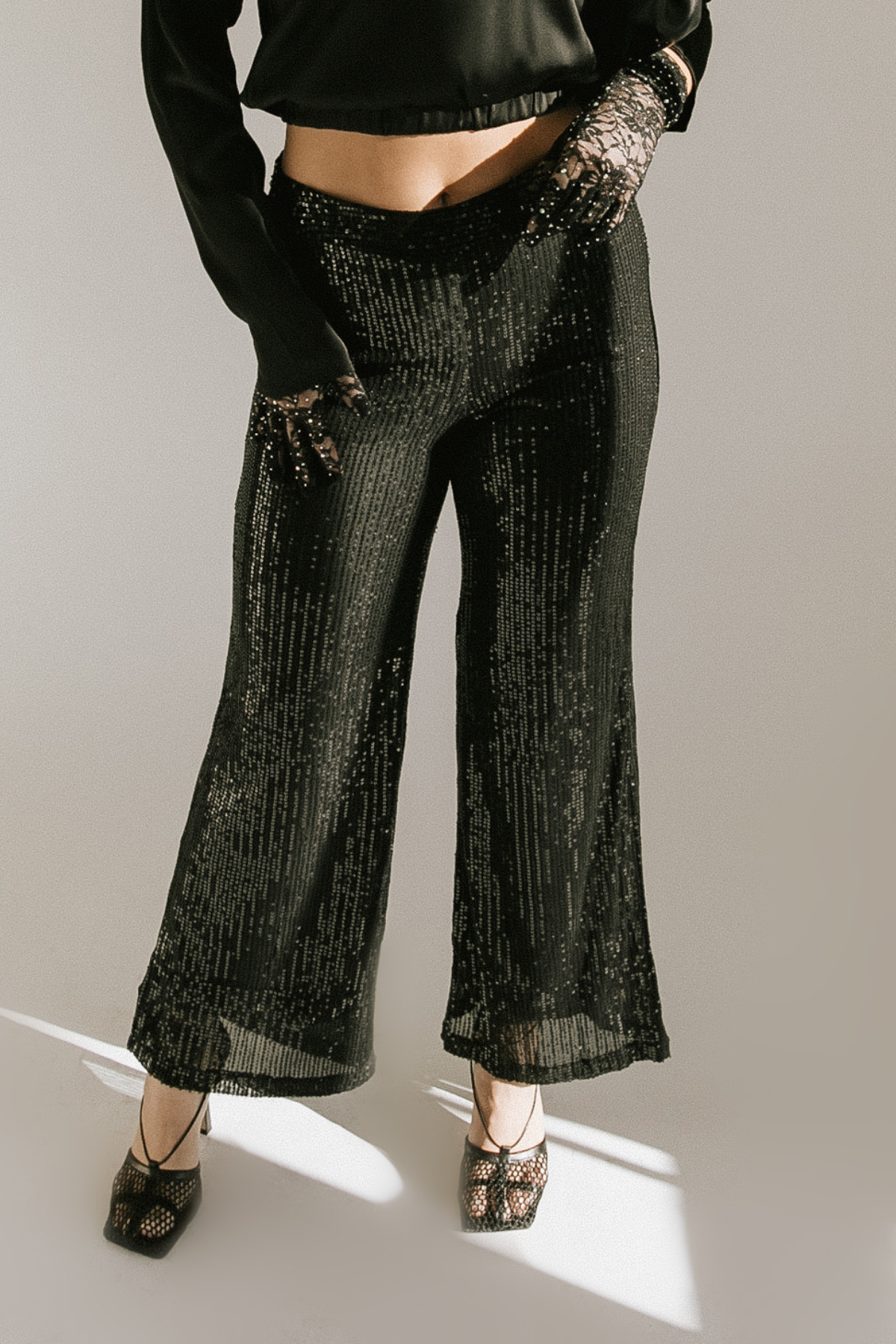 Move On Up Sequin Pant - Black