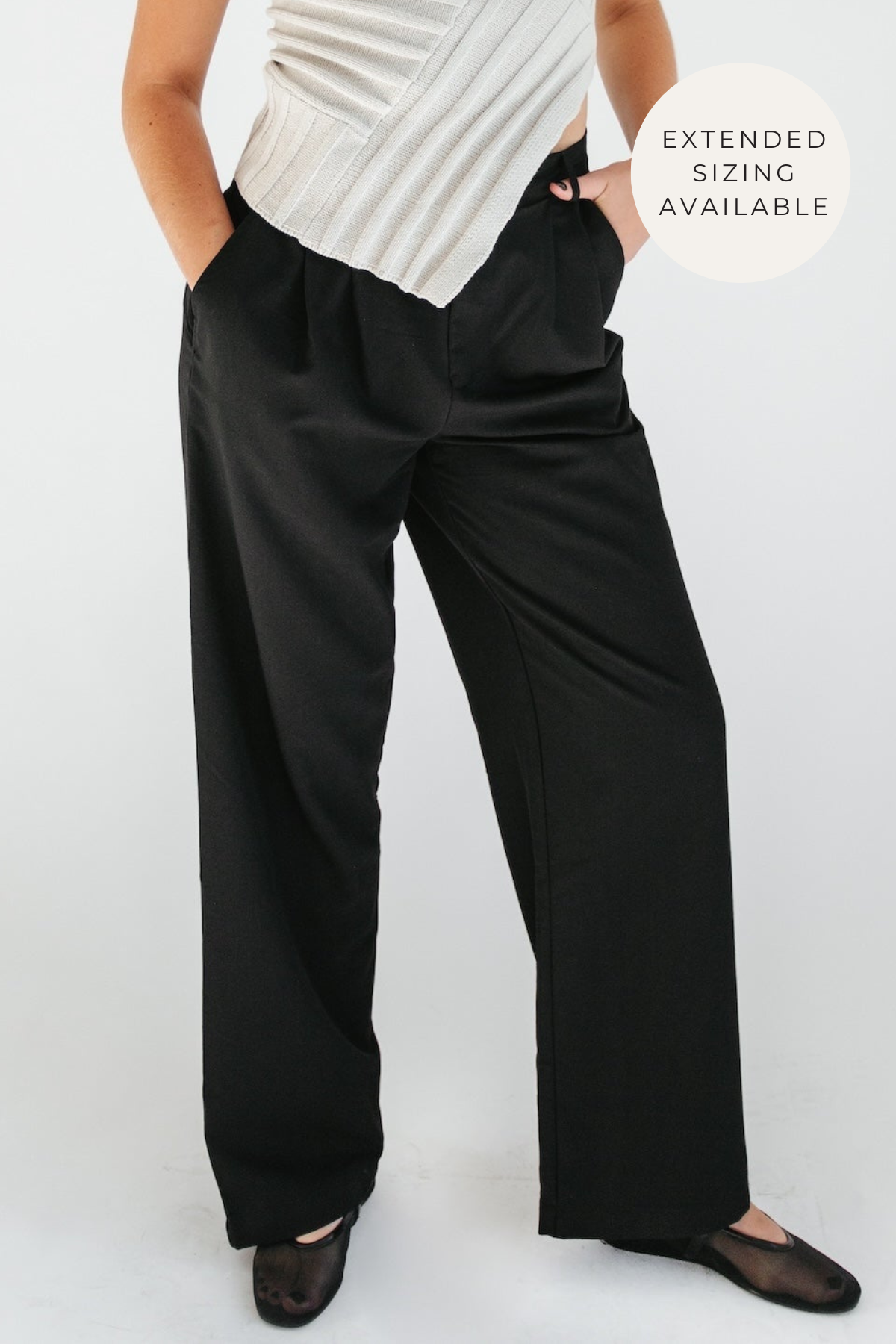 At My Best Pleated Trouser - Black