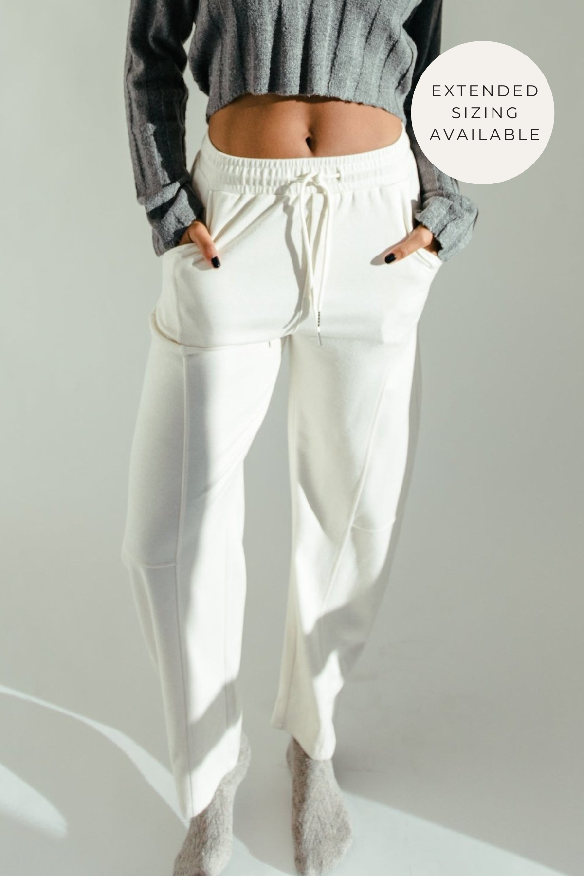 Kaitlyn Horseshoe Sweatpants - Cream