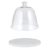 Thelma Marble and Glass Dome Cake Plate