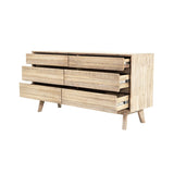 Gia 6 Drawer Dresser - Light Driftwood