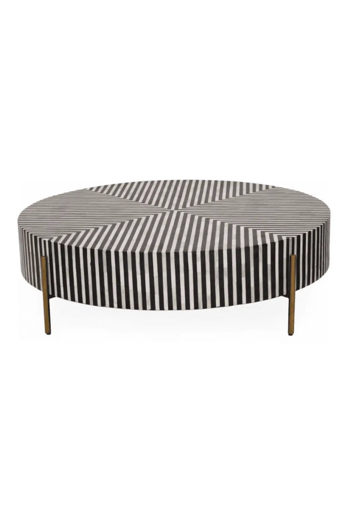 Chameau Medium Coffee Table - Black and White