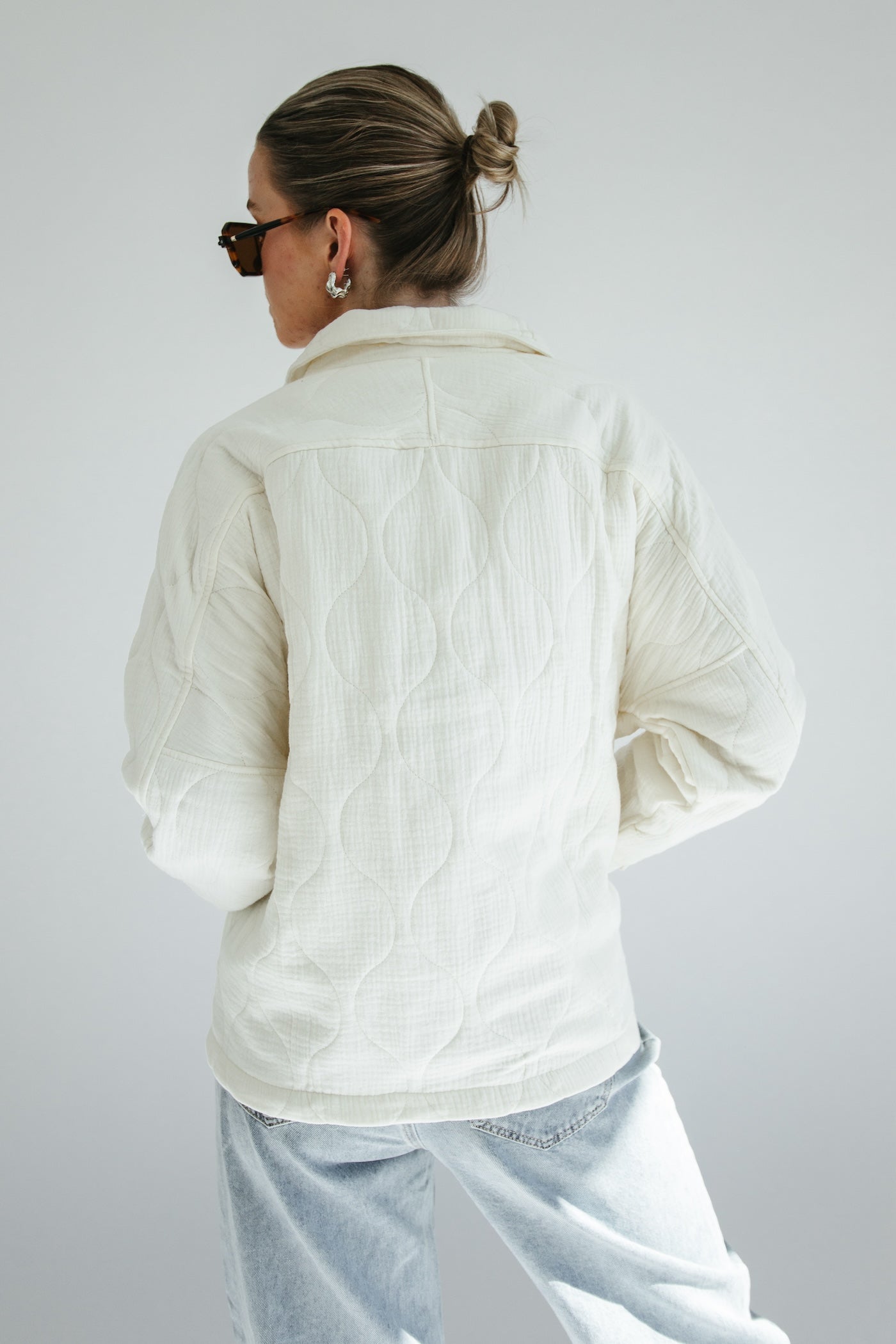 Crossroads Quilted Shacket - Ivory