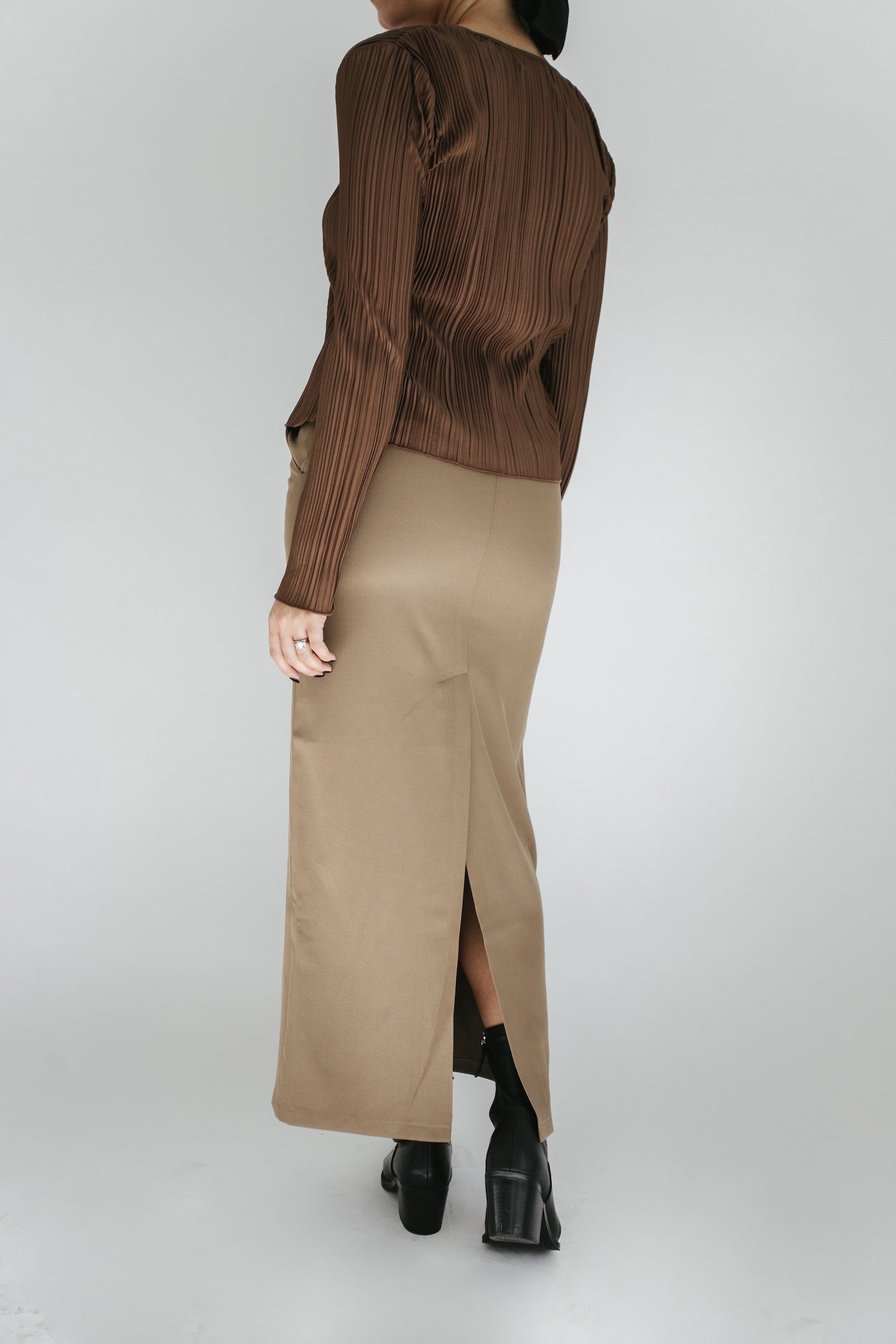 New Beginnings Maxi Skirt - Khaki