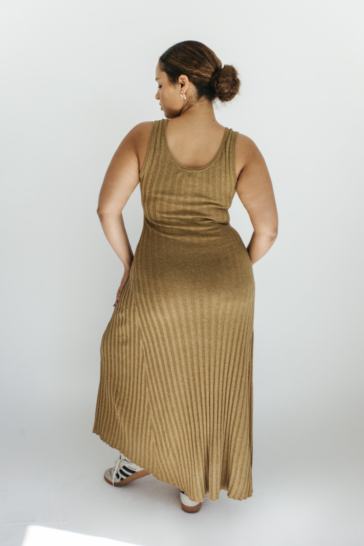 Salma Ribbed Maxi Dress - Camel