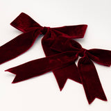 Velvet Bow - Dark Red - 2 Sizes