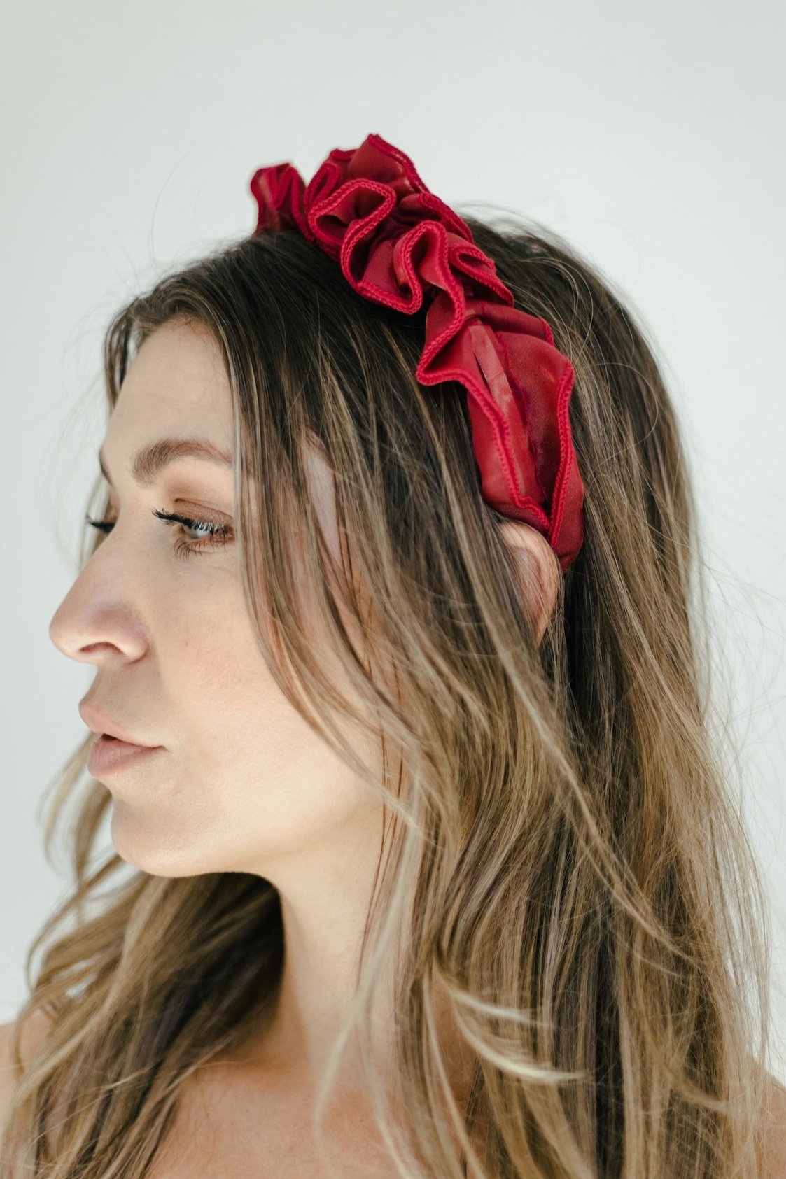 Tanya Headband - Crimson