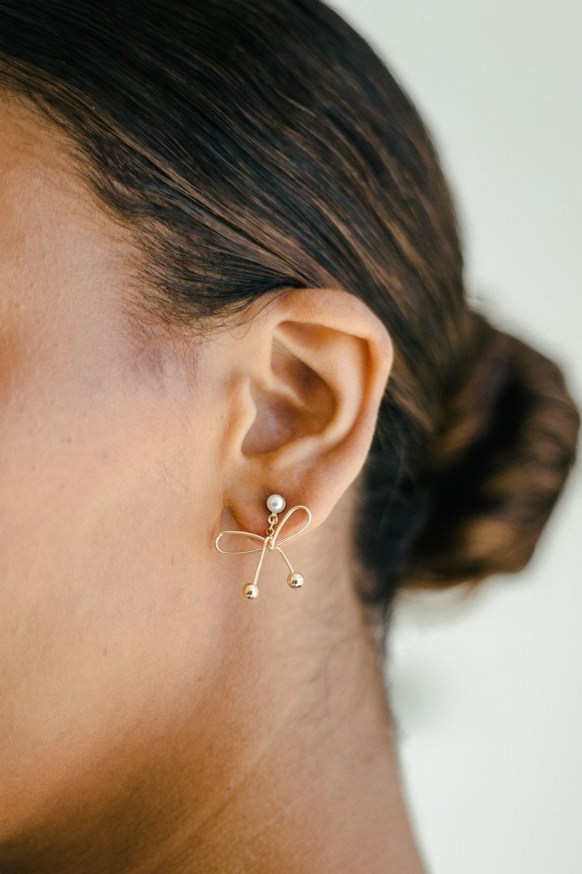 Moira Bow Earring - Gold