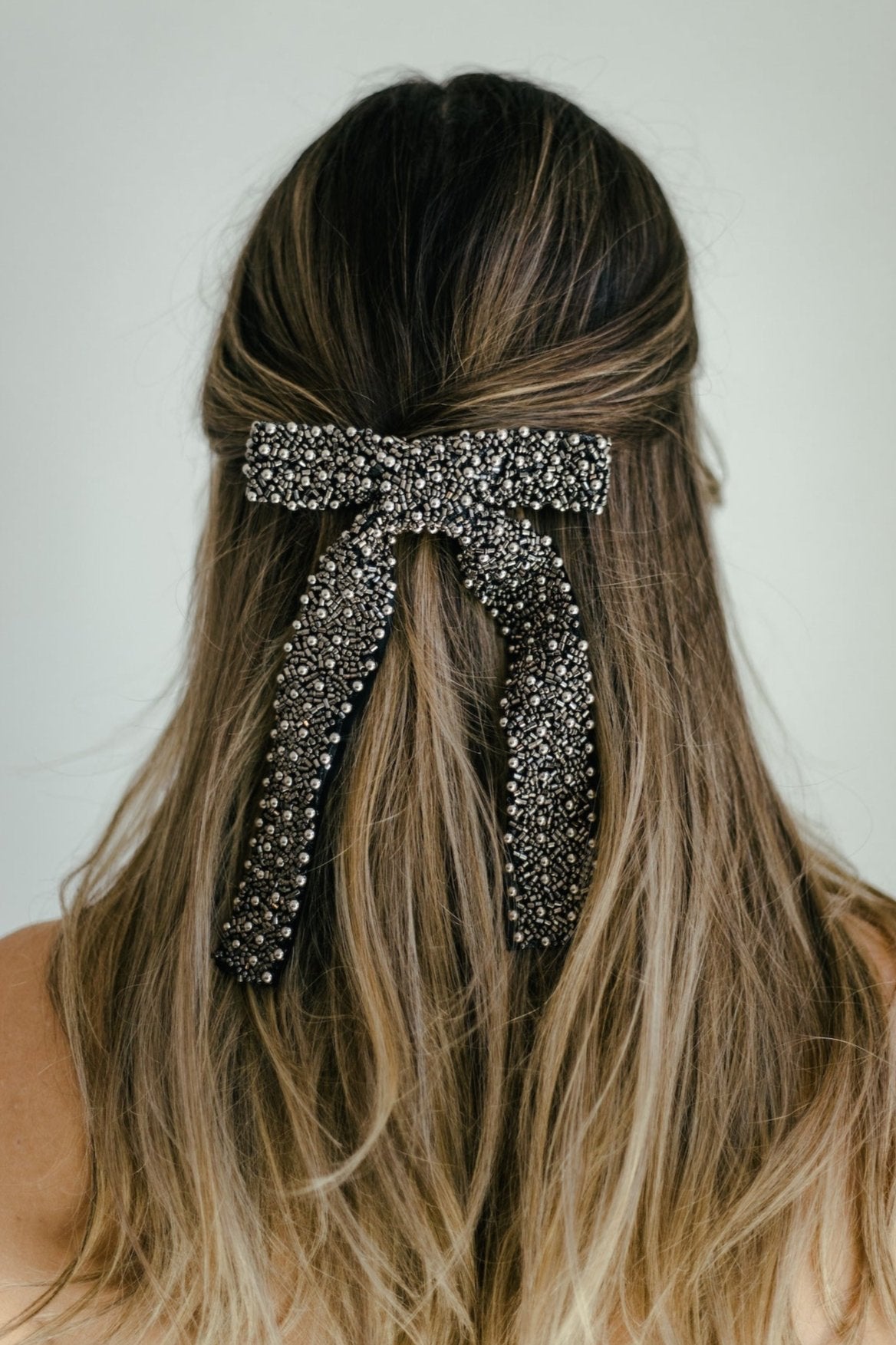 Icy Flair Hair Bow - Black