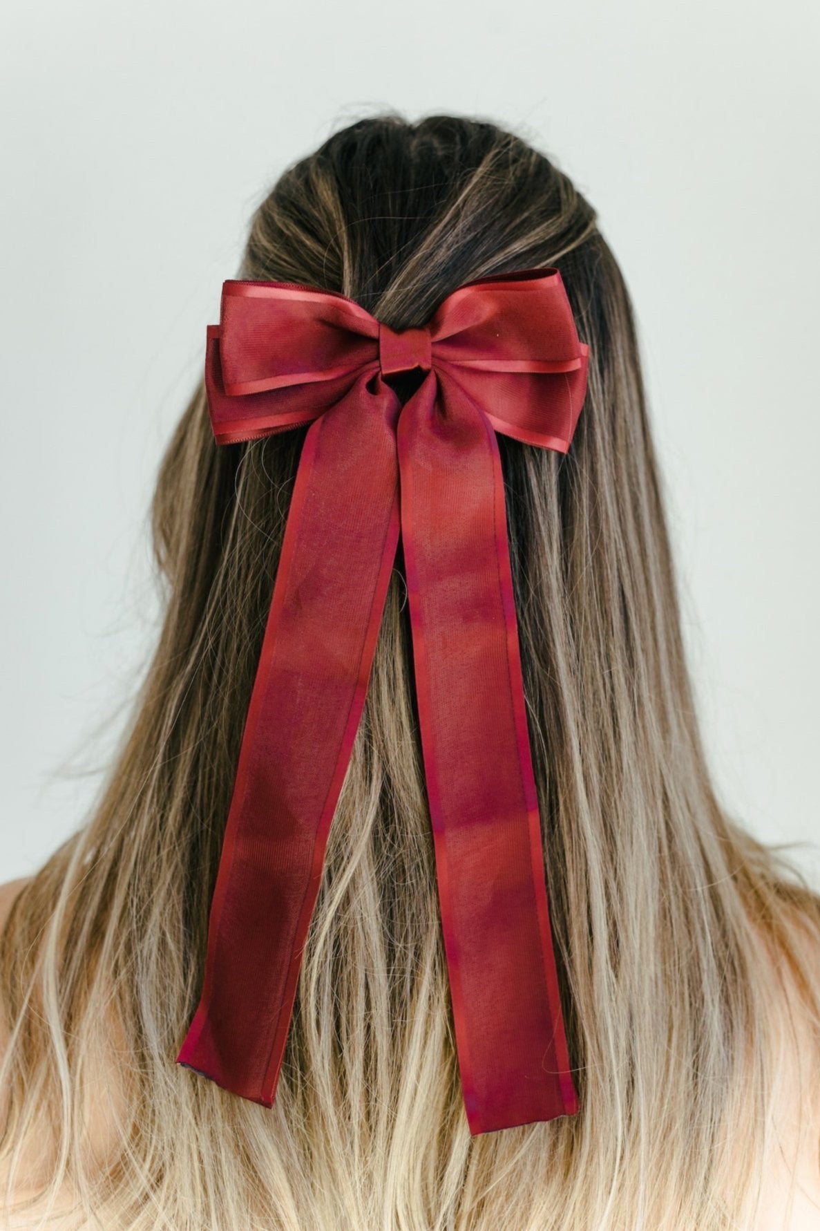 Be Merry Hair Bow - Crimson