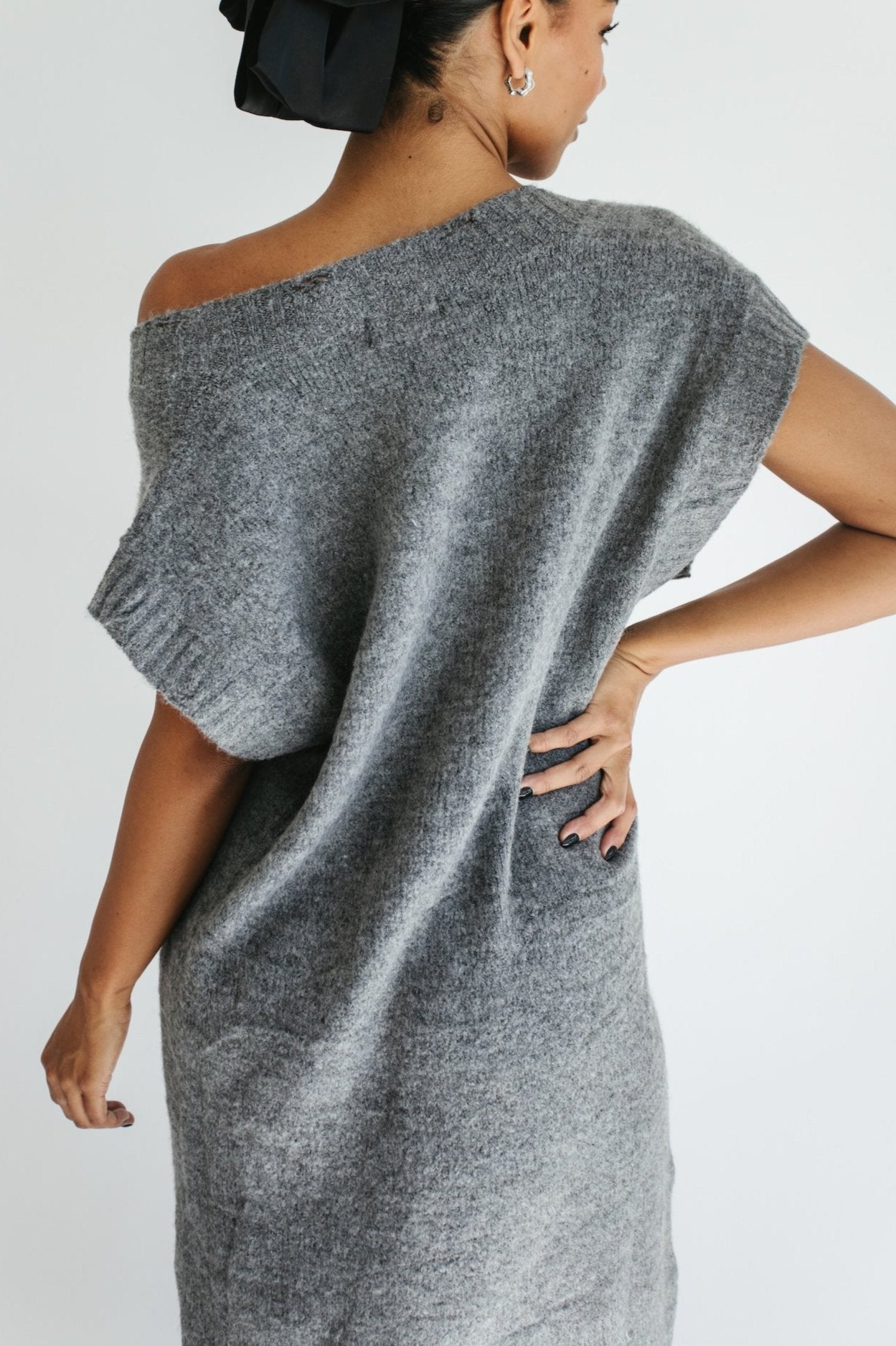 Bundled Up Sweater Dress - Grey