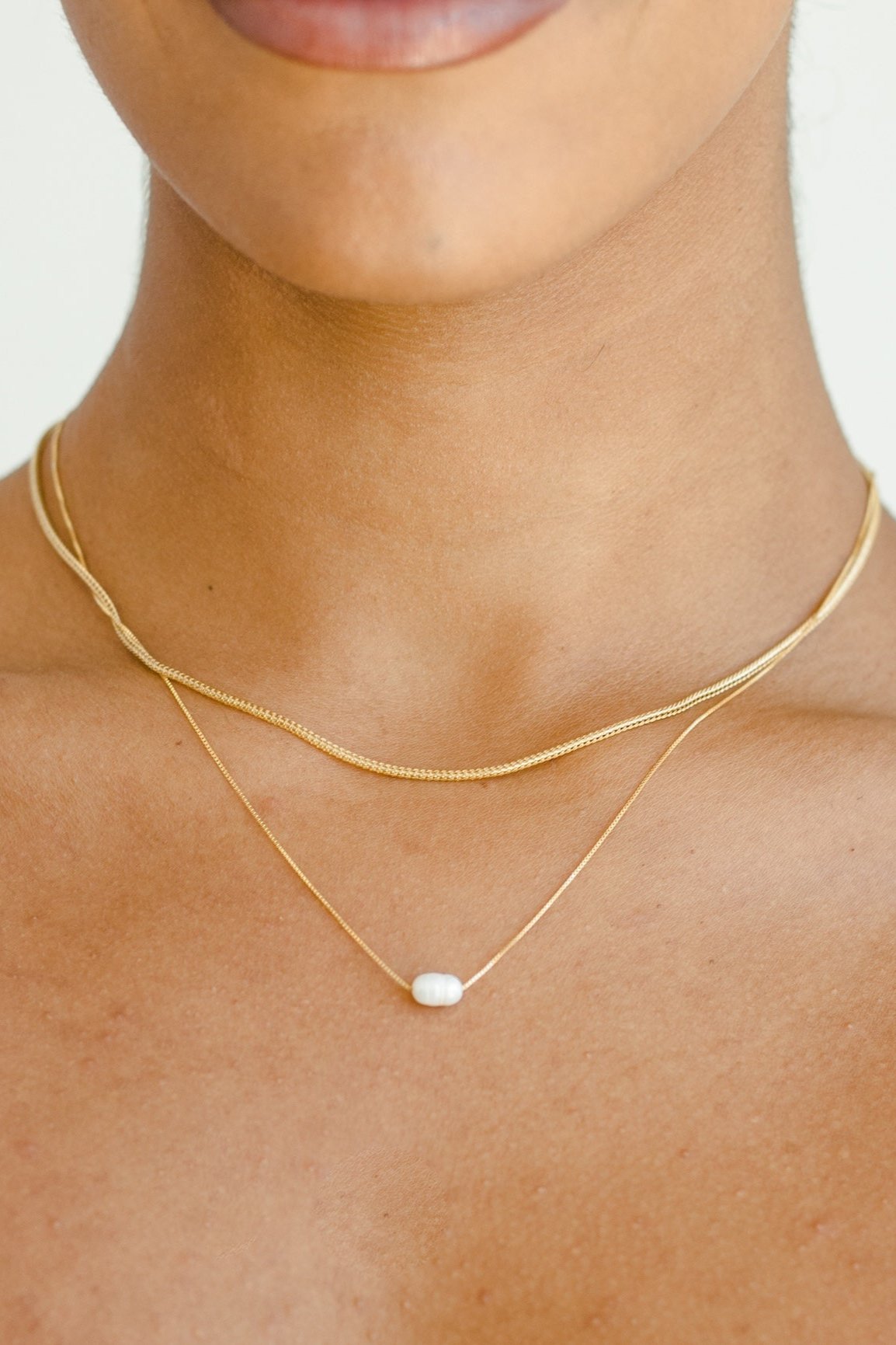 Antoinette Pearl Necklace - Gold