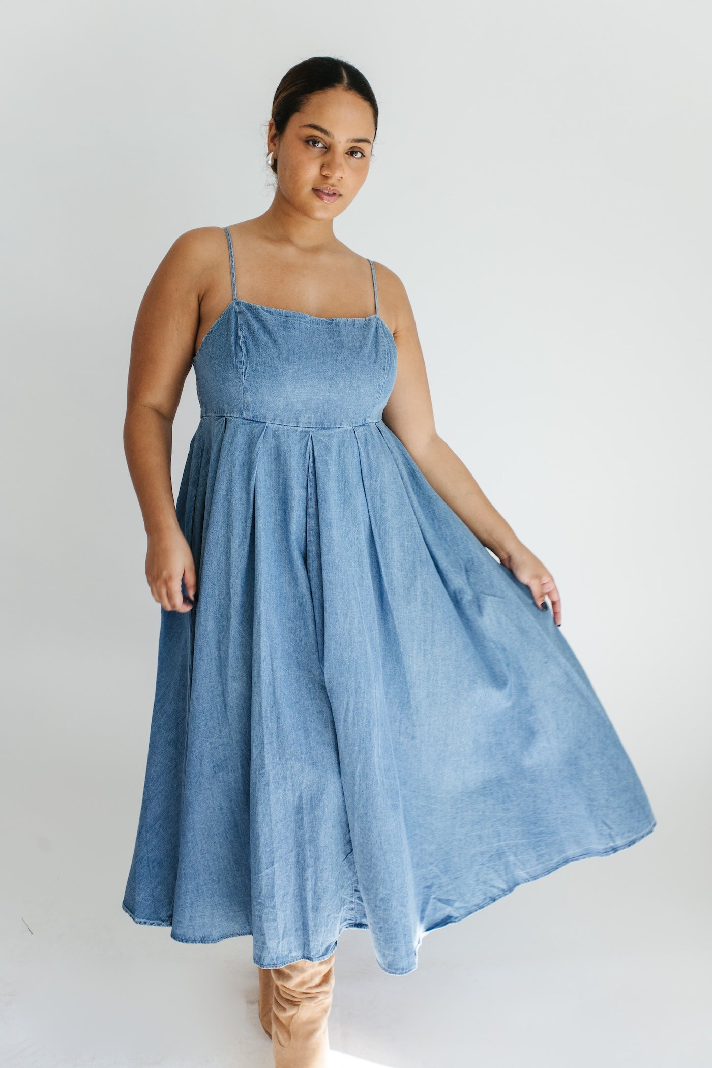 Briah Midi Dress - Denim - More Sizes