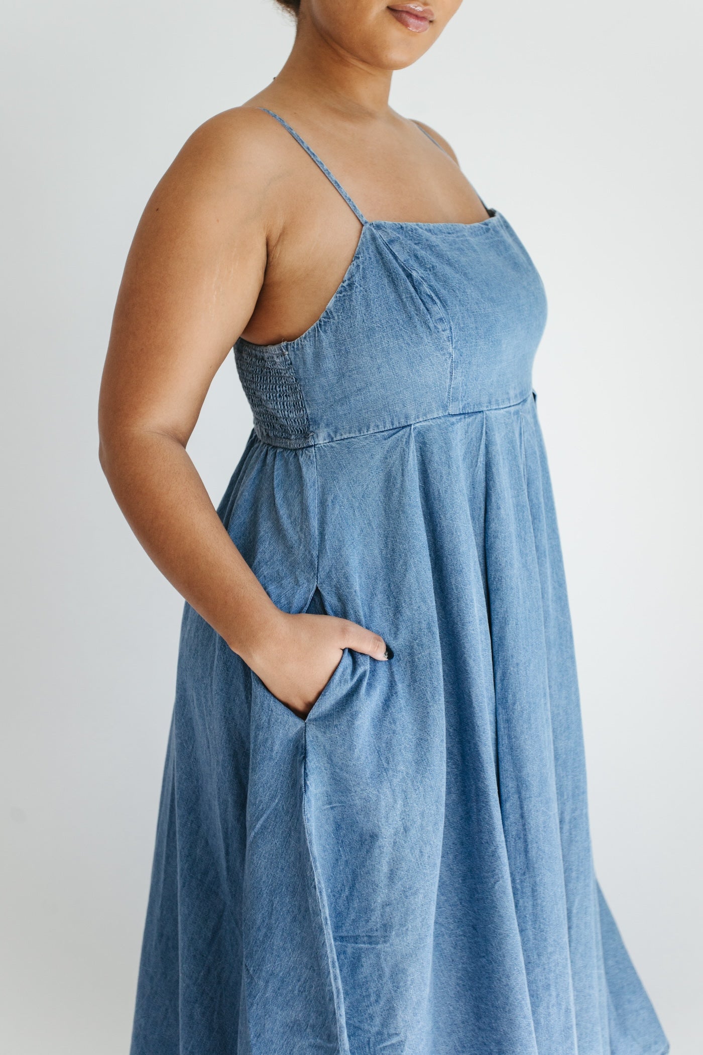 Briah Midi Dress - Denim - More Sizes