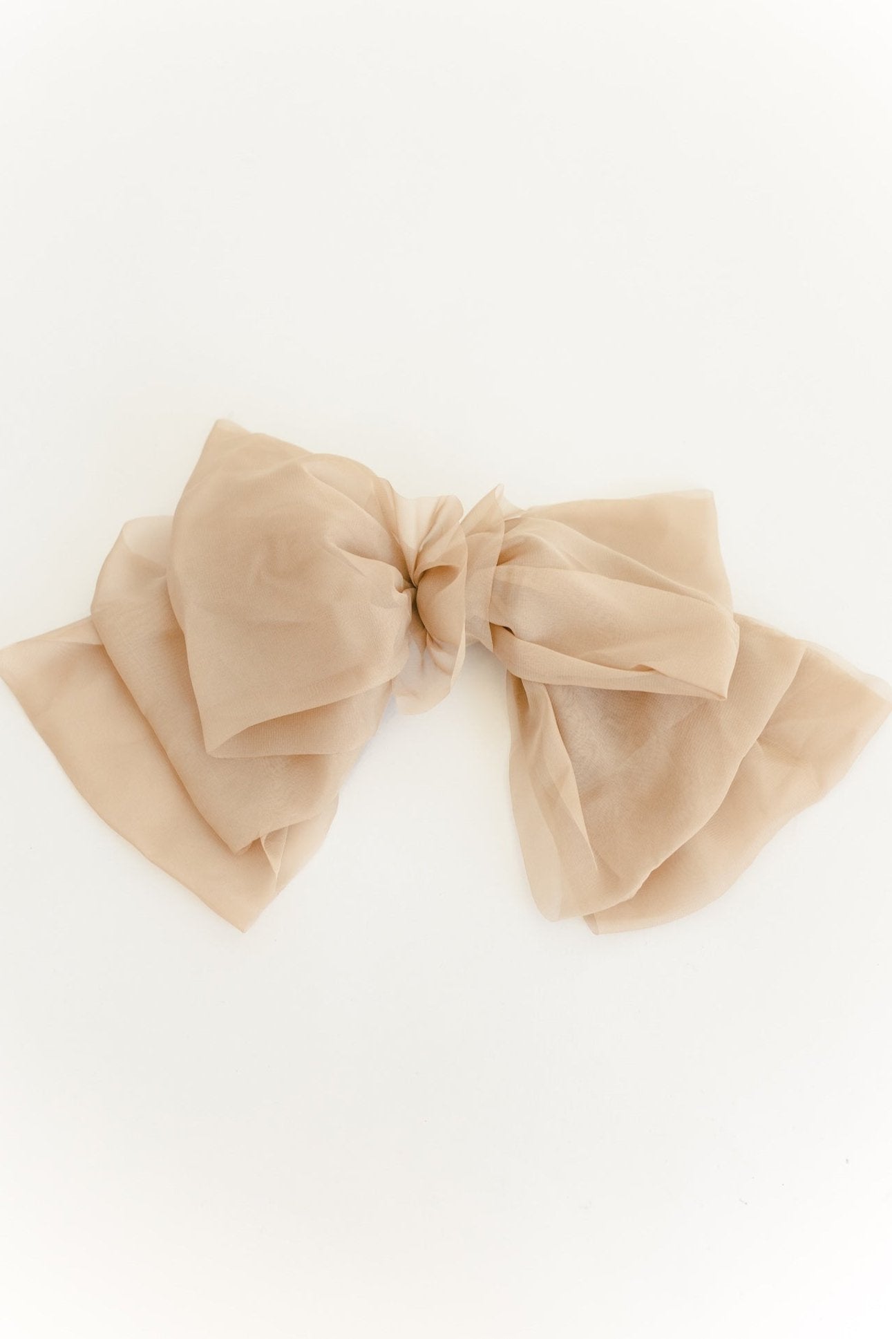 Warrine Oversized Bow Clip - Beige