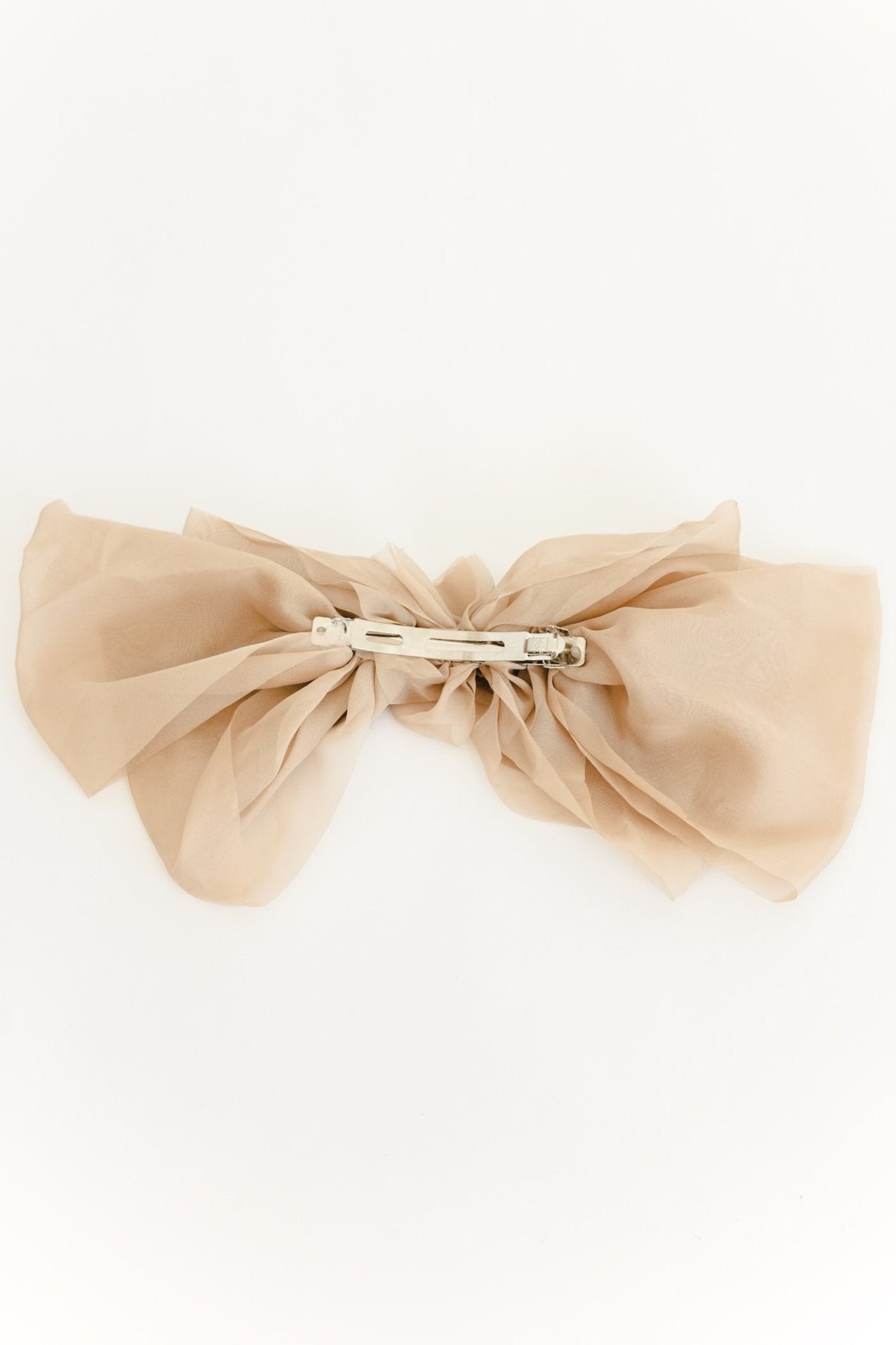 Warrine Oversized Bow Clip - Beige