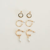 Charming Earring - Set of 3 - Gold