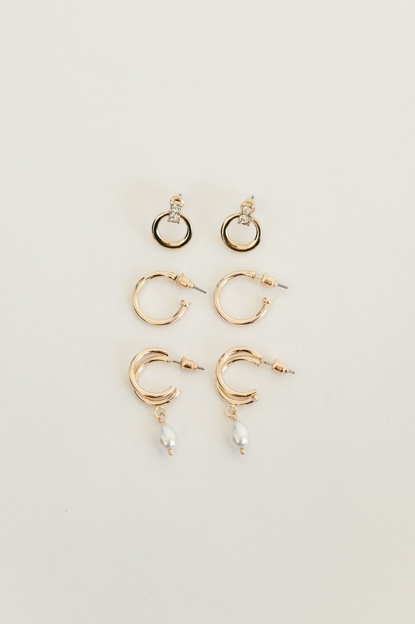 Charming Earring - Set of 3 - Gold