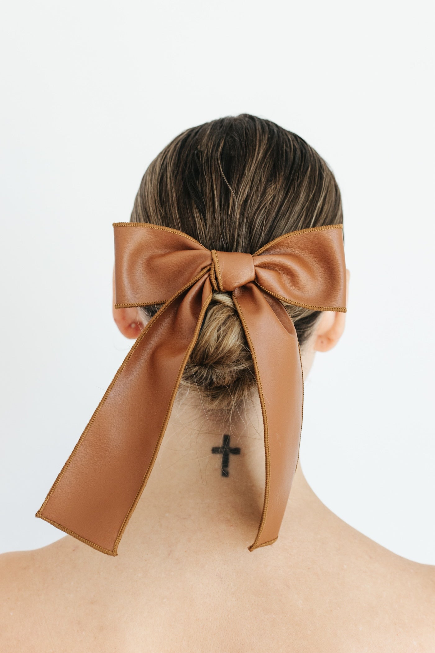 Break Through Hair Bow - Camel