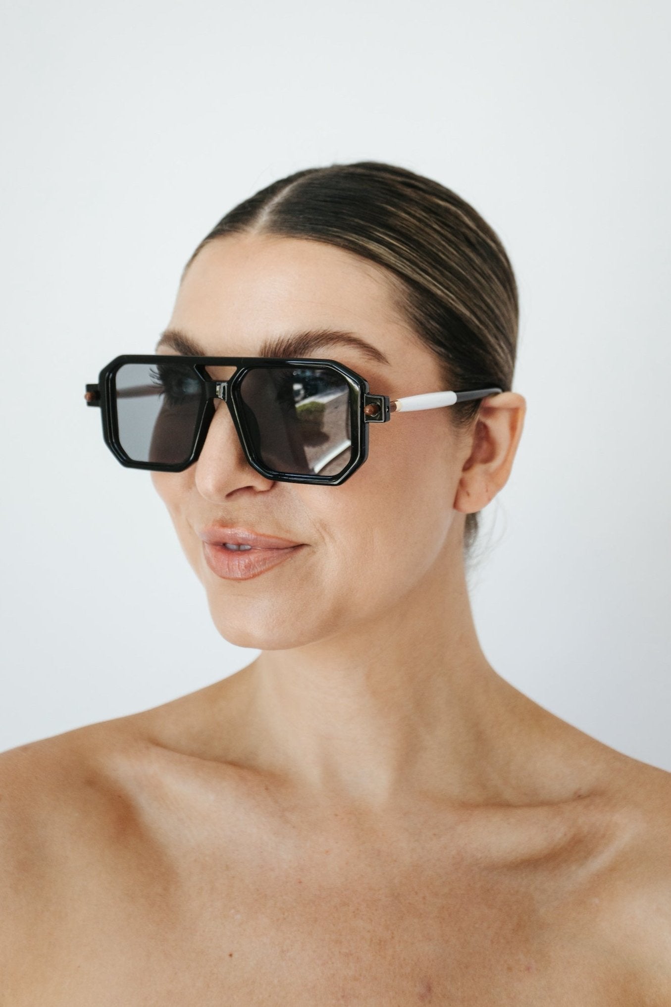 Breeze Sunglasses - Black + White