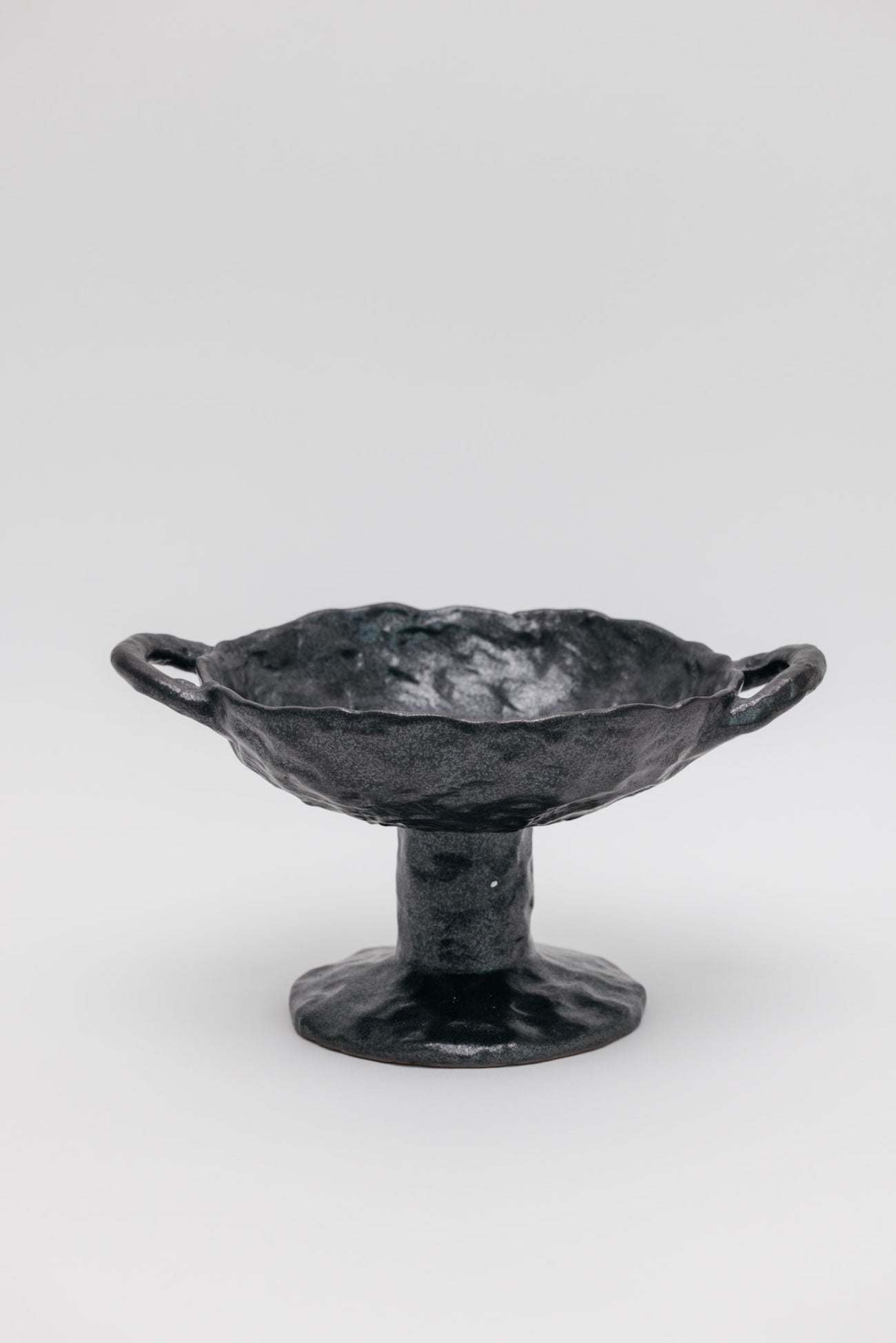 Stoneware Pedestal with Handles