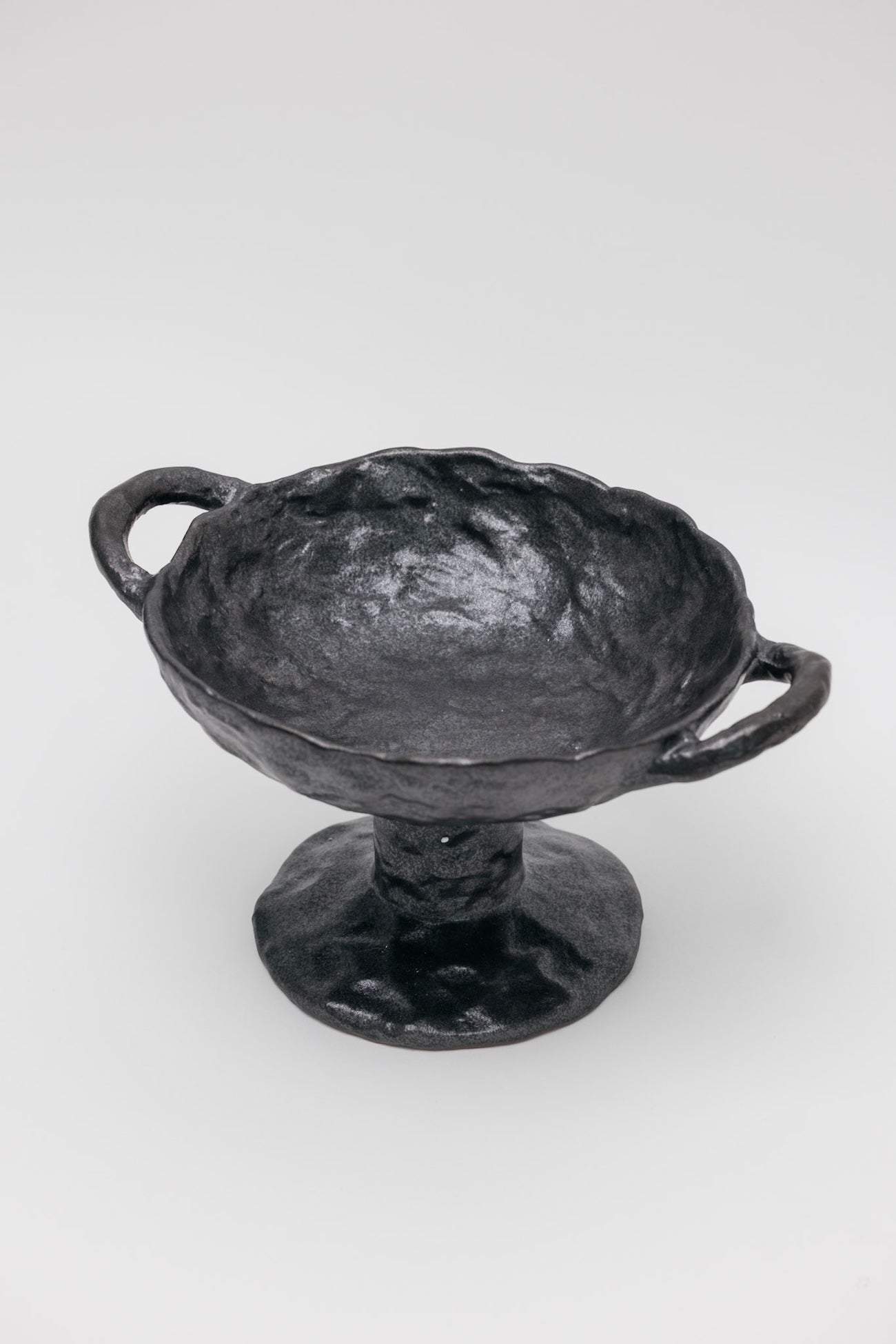 Stoneware Pedestal with Handles