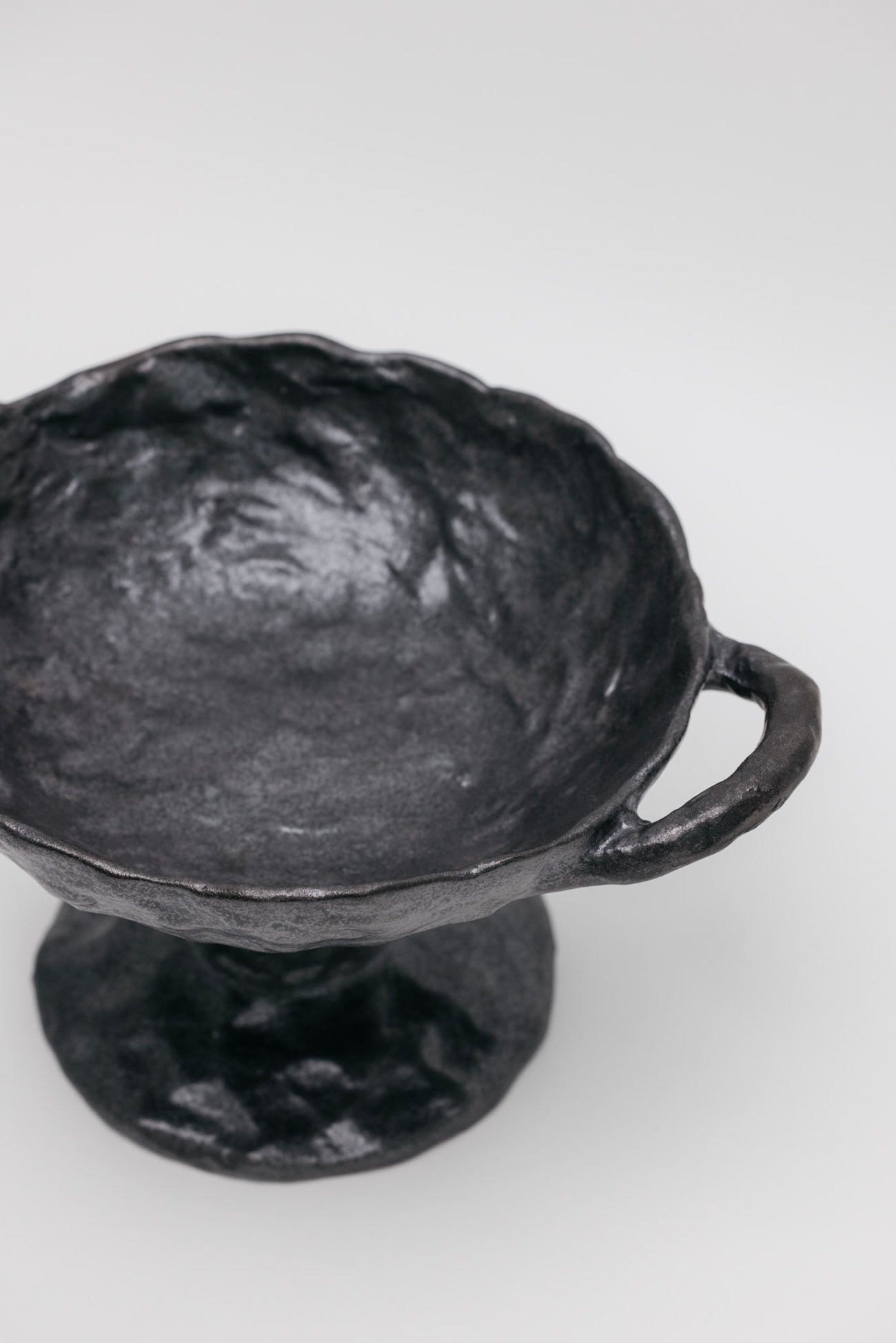 Stoneware Pedestal with Handles